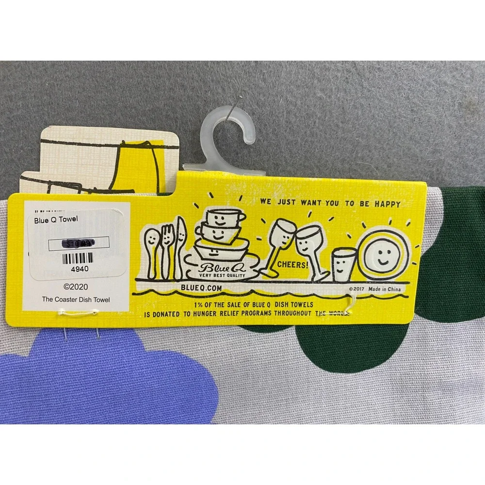 Blue Q Funny Dish Towels Set of 4 Cotton Retro Sarcastic Kitchen Tea Towels NEW